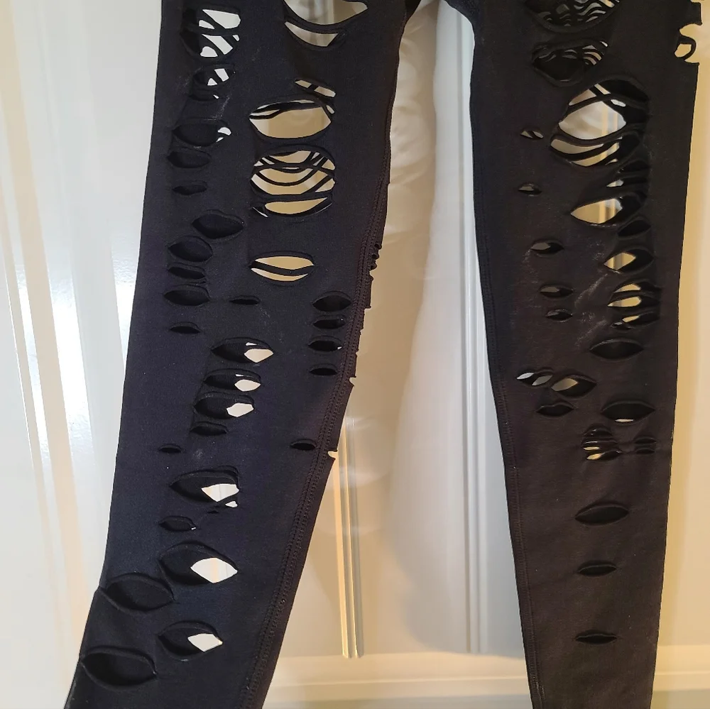 Girls Ghost Sparkly Halloween Costume Dress with Leggings small - Picture 3 of 7